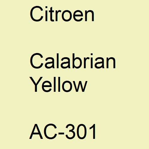 Citroen, Calabrian Yellow, AC-301.